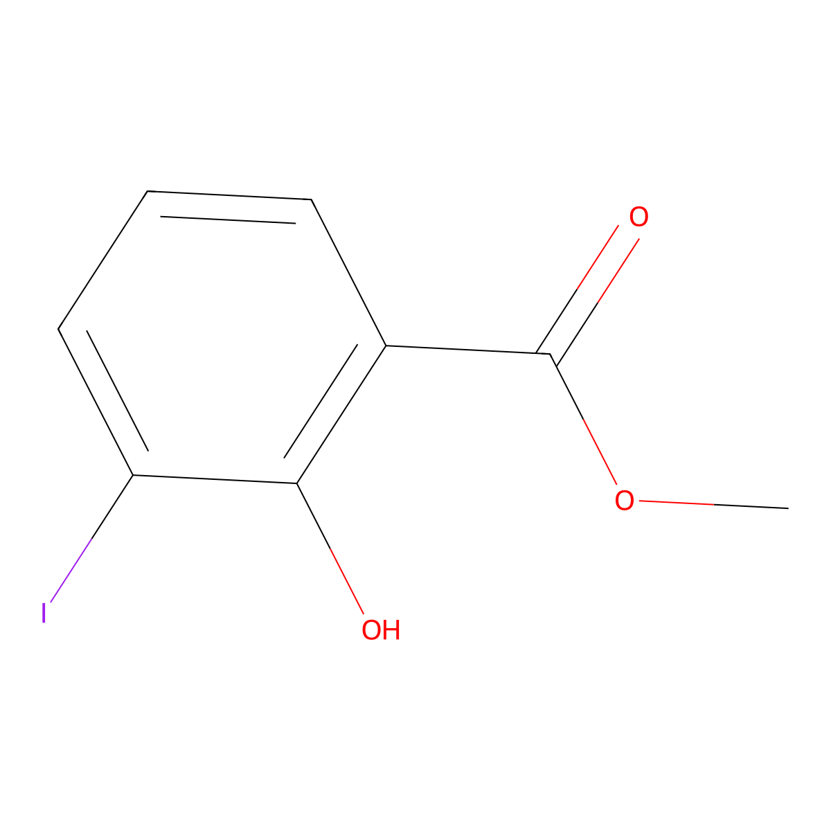Methyl 2-hydroxy-3-iodobenzoate molecular structure, CAS 128033-28-3