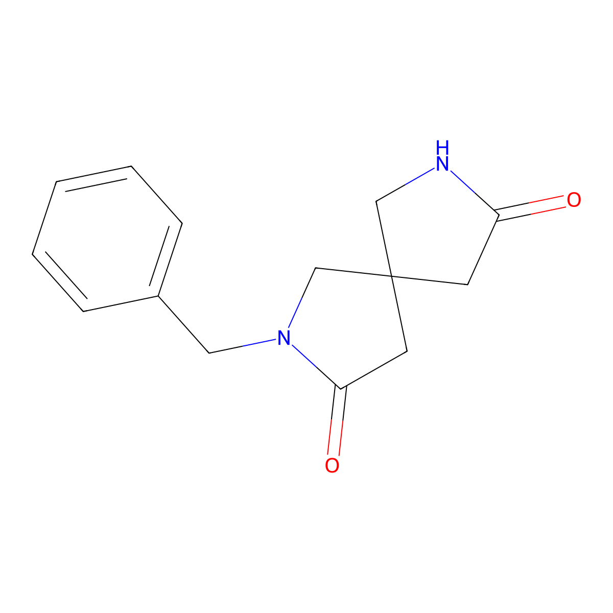 2-Benzyl-2,7-diazaspiro[4.4]nonane-3,8-dione molecular structure, CAS 1280538-17-1