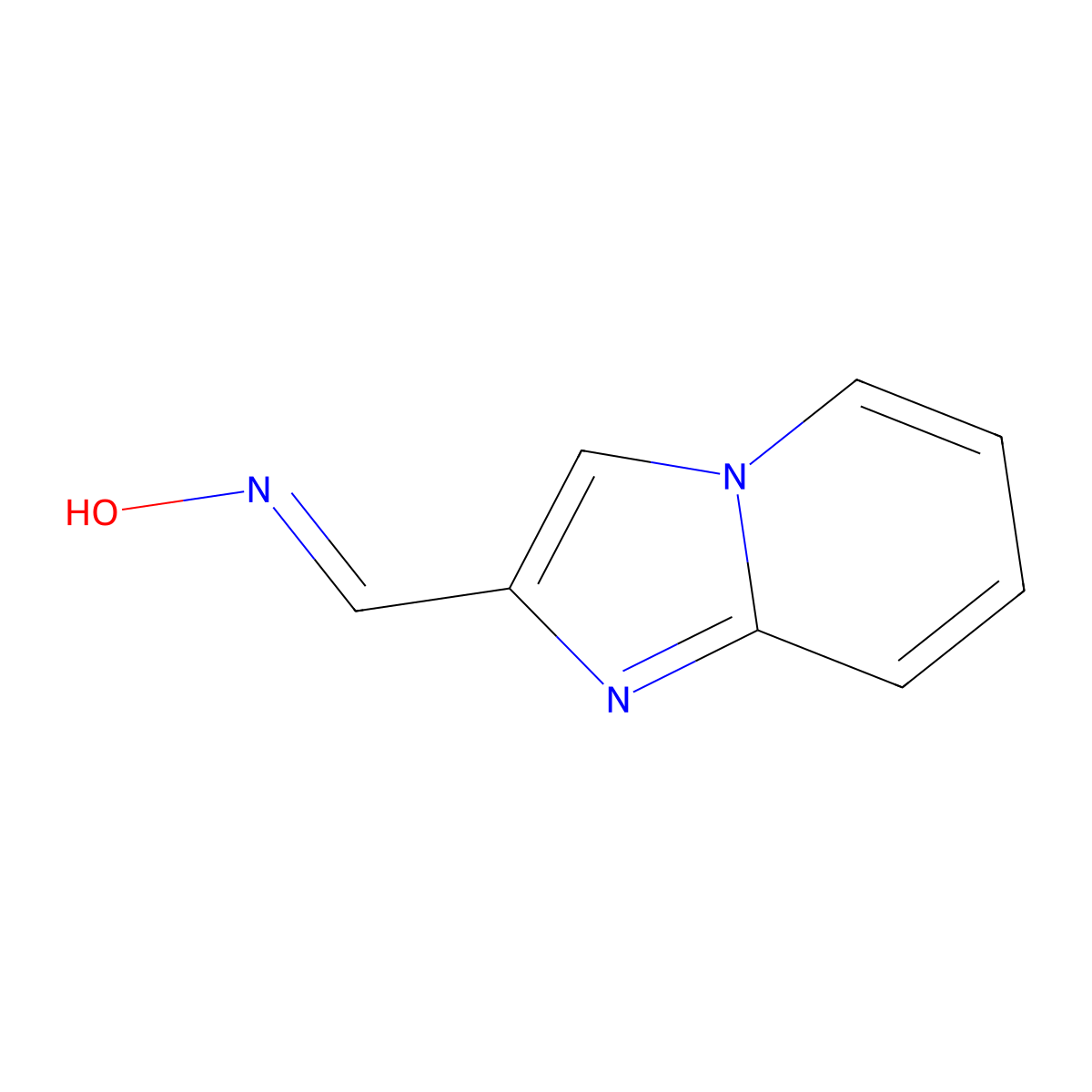 N-({imidazo[1,2-a]pyridin-2-yl}methylidene)hydroxylamine molecular structure, CAS 1280538-72-8