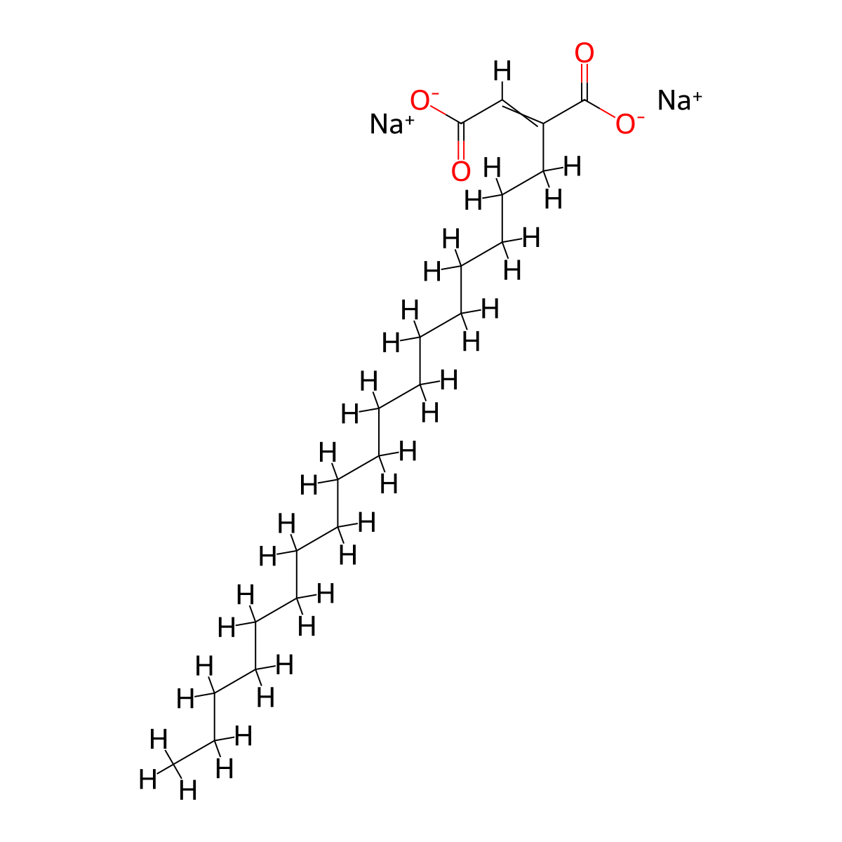 2-Butenedioic acid, 2-octadecyl-, sodium salt molecular structure, CAS 1280539-82-3