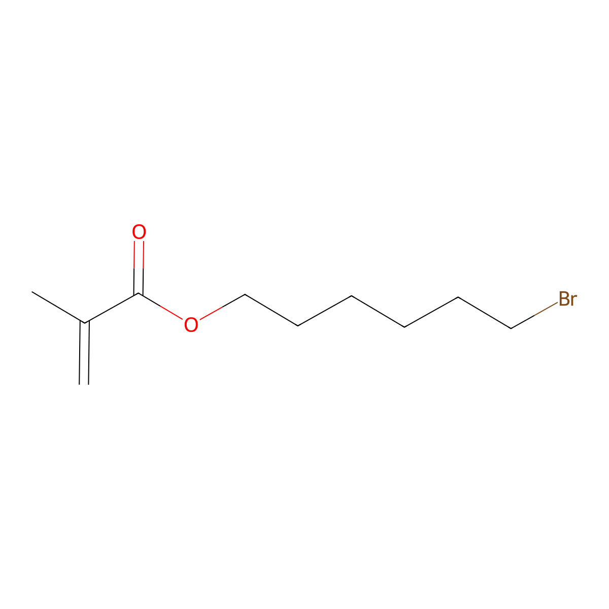 Bromohexyl Methacrylate molecular structure, CAS 128055-28-7