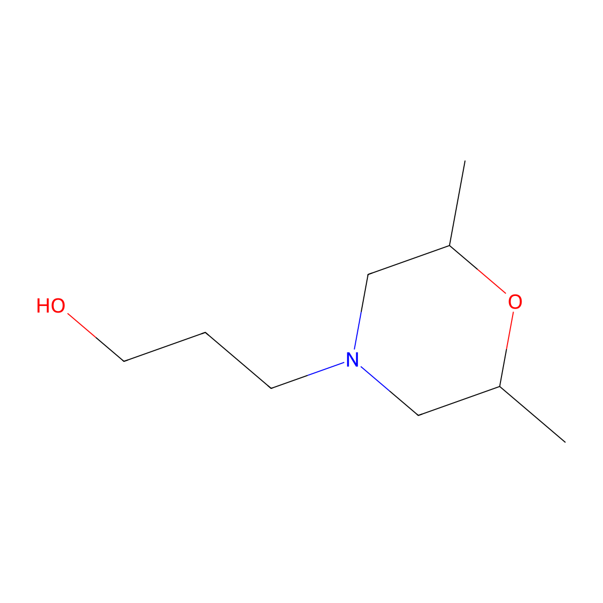 rac-3-[(2R,6S)-2,6-dimethylmorpholin-4-yl]propan-1-ol molecular structure, CAS 1280565-71-0
