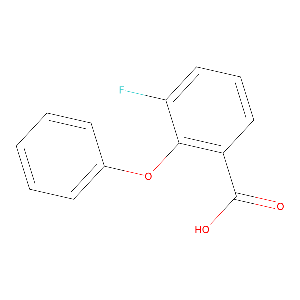 3-Fluoro-2-phenoxybenzoic acid molecular structure, CAS 1280572-31-7