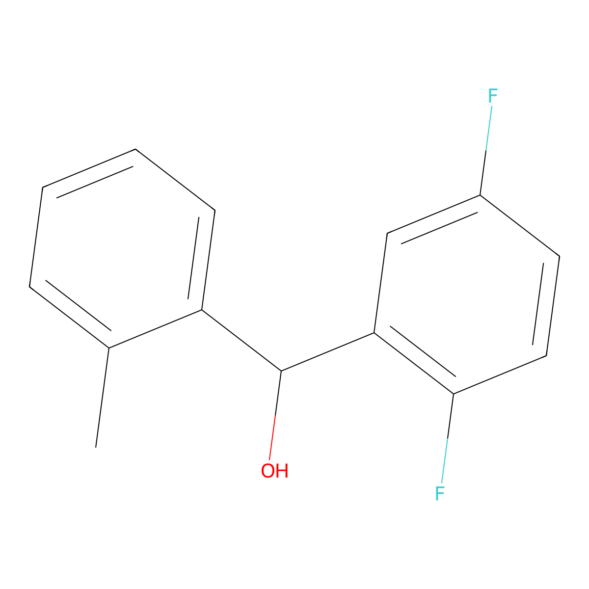 2,5-Difluoro-alpha-(2-methylphenyl)benZenemethanol molecular structure, CAS 1280575-45-2