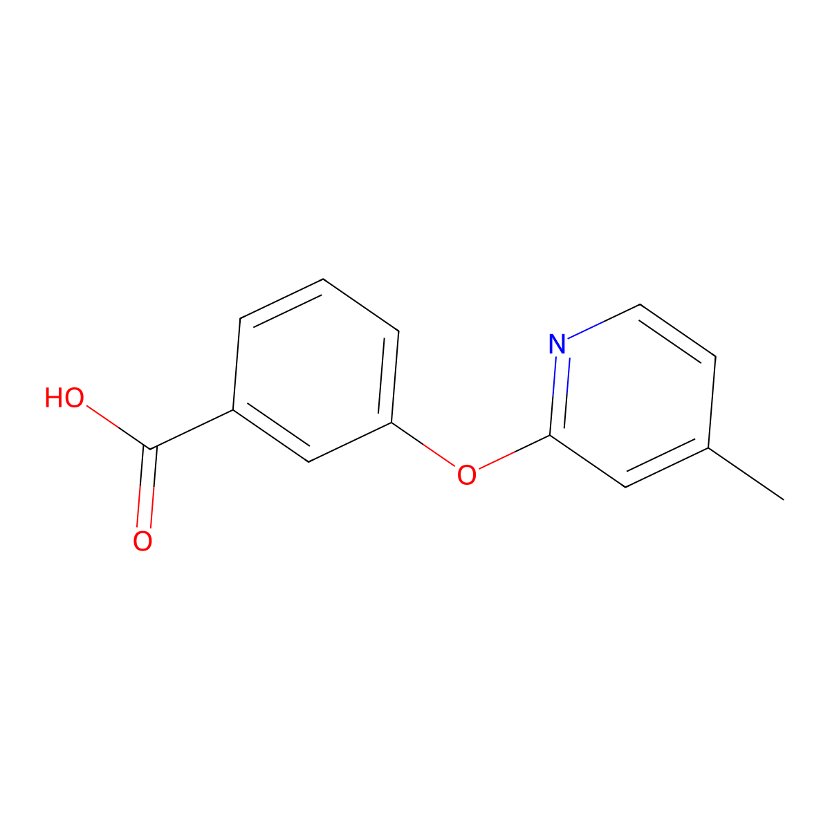 3-[(4-Methyl-2-pyridinyl)oxy]benzoic Acid molecular structure, CAS 1280579-50-1
