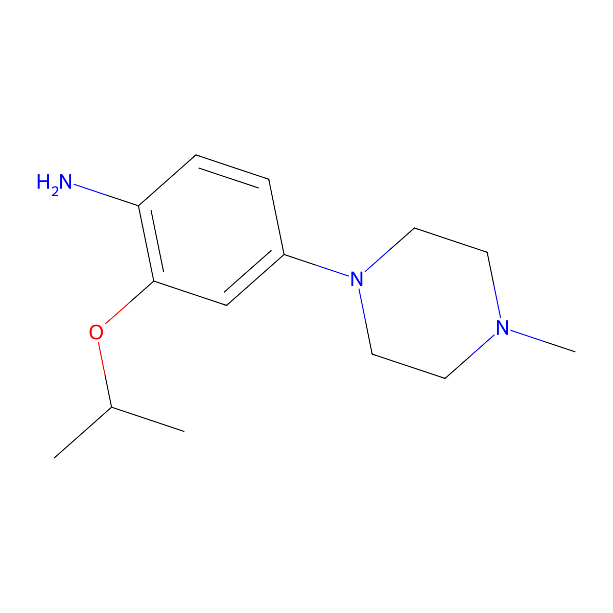 2-Isopropoxy-4-(4-methylpiperazin-1-yl)aniline molecular structure, CAS 1280594-97-9