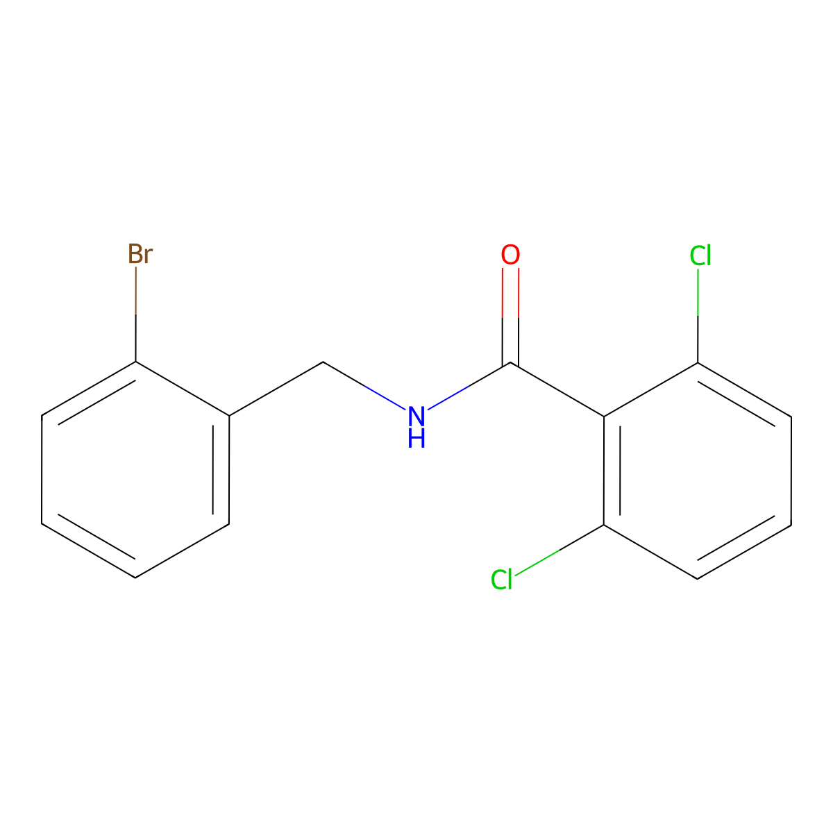 N-[(2-bromophenyl)methyl]-2,6-dichlorobenzamide molecular structure, CAS 1280609-67-7