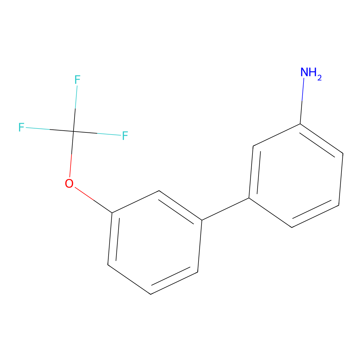 3'-(Trifluoromethoxy)-[1,1'-biphenyl]-3-amine molecular structure, CAS 1280625-91-3