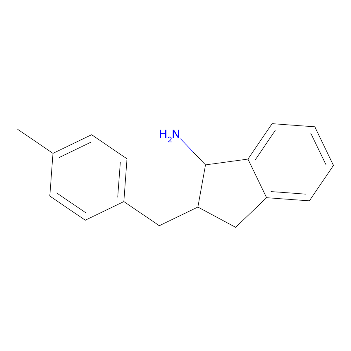 2-[(4-methylphenyl)methyl]-2,3-dihydro-1H-inden-1-amine molecular structure, CAS 1280631-92-6