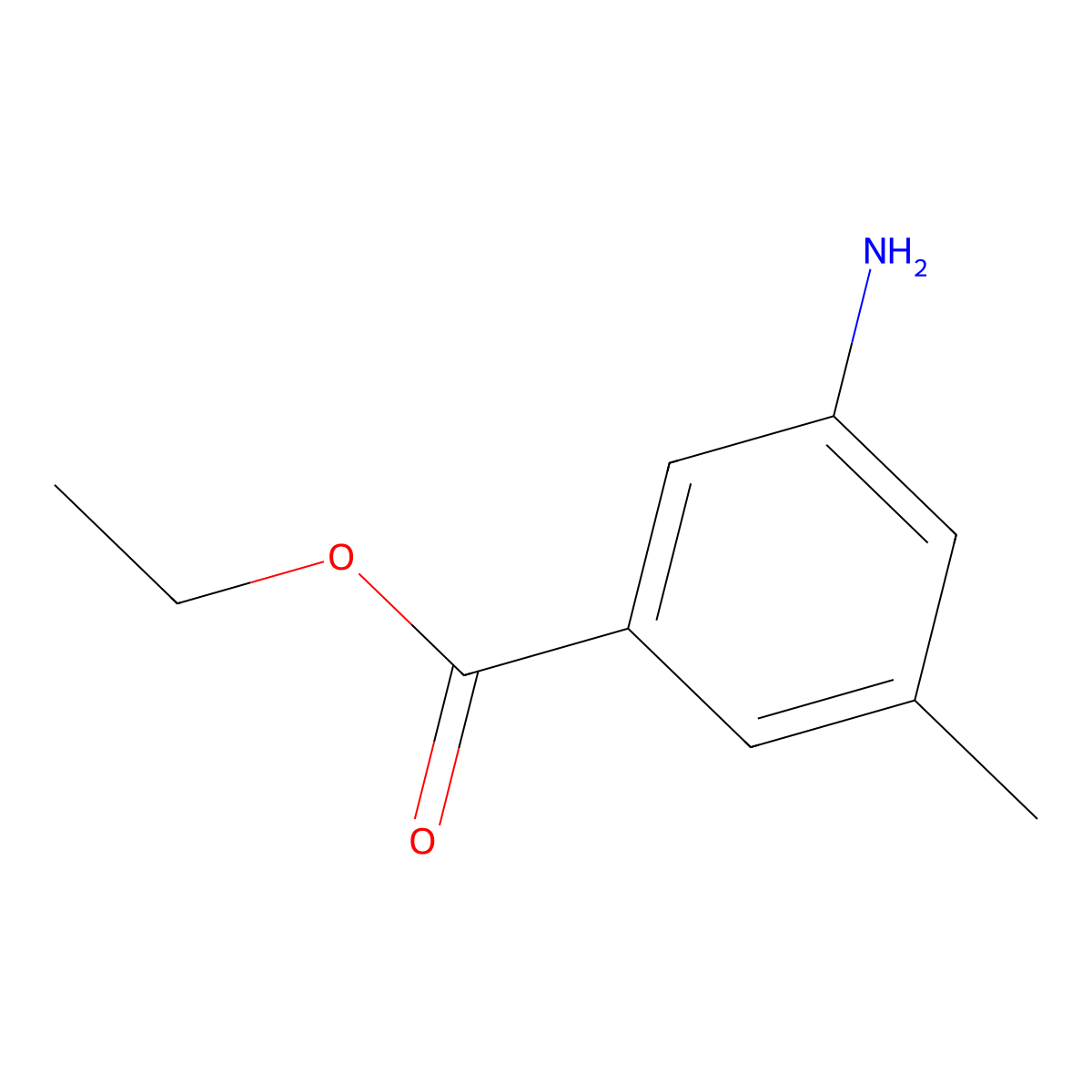 Ethyl 3-amino-5-methylbenzoate molecular structure, CAS 128064-55-1