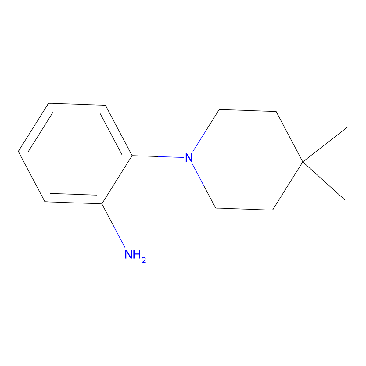 2-(4,4-Dimethyl-1-piperidyl)aniline molecular structure, CAS 1280642-23-0