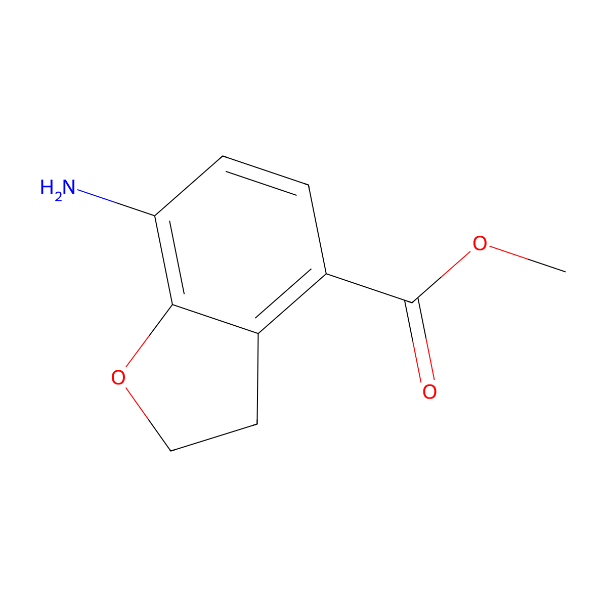Methyl 7-amino-2,3-dihydrobenzofuran-4-carboxylate molecular structure, CAS 1280665-55-5