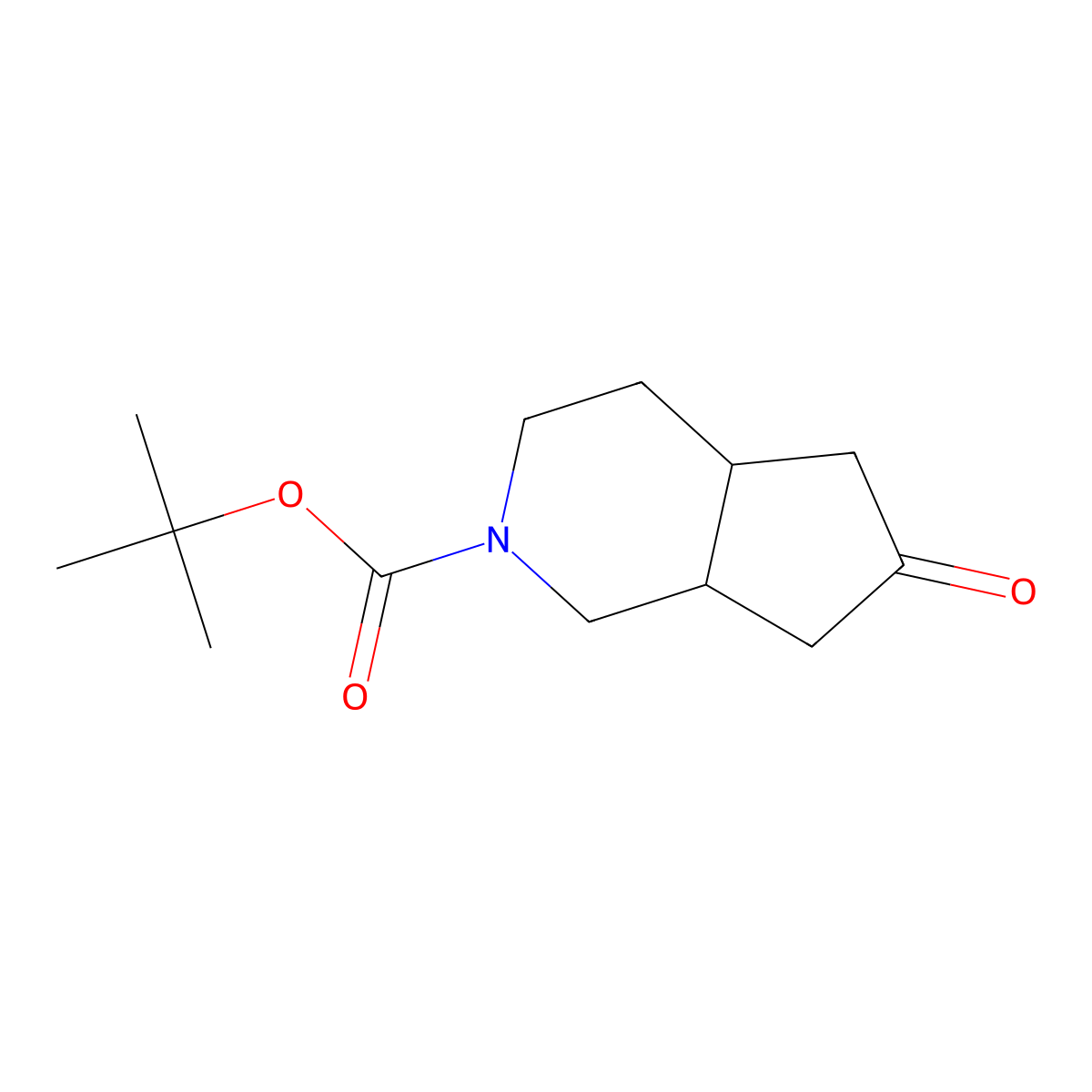 rac-tert-butyl (4aR,7aS)-6-oxo-octahydro-1H-cyclopenta[c]pyridine-2-carboxylate molecular structure, CAS 1280666-31-0