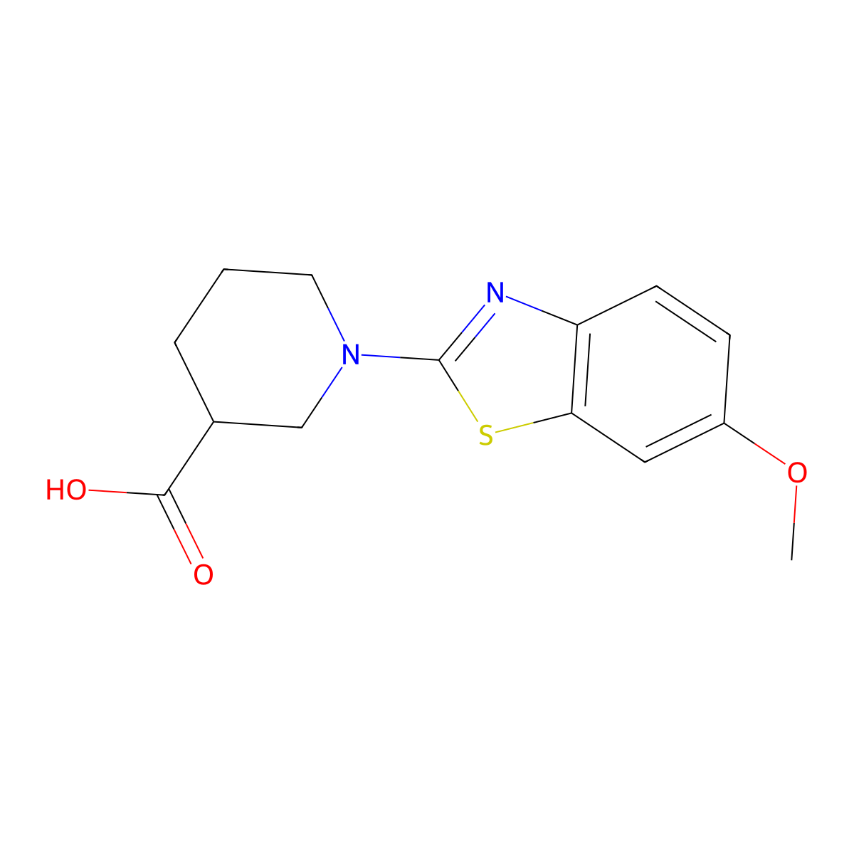 1-(6-Methoxybenzo[d]thiazol-2-yl)piperidine-3-carboxylic acid molecular structure, CAS 1280688-27-8