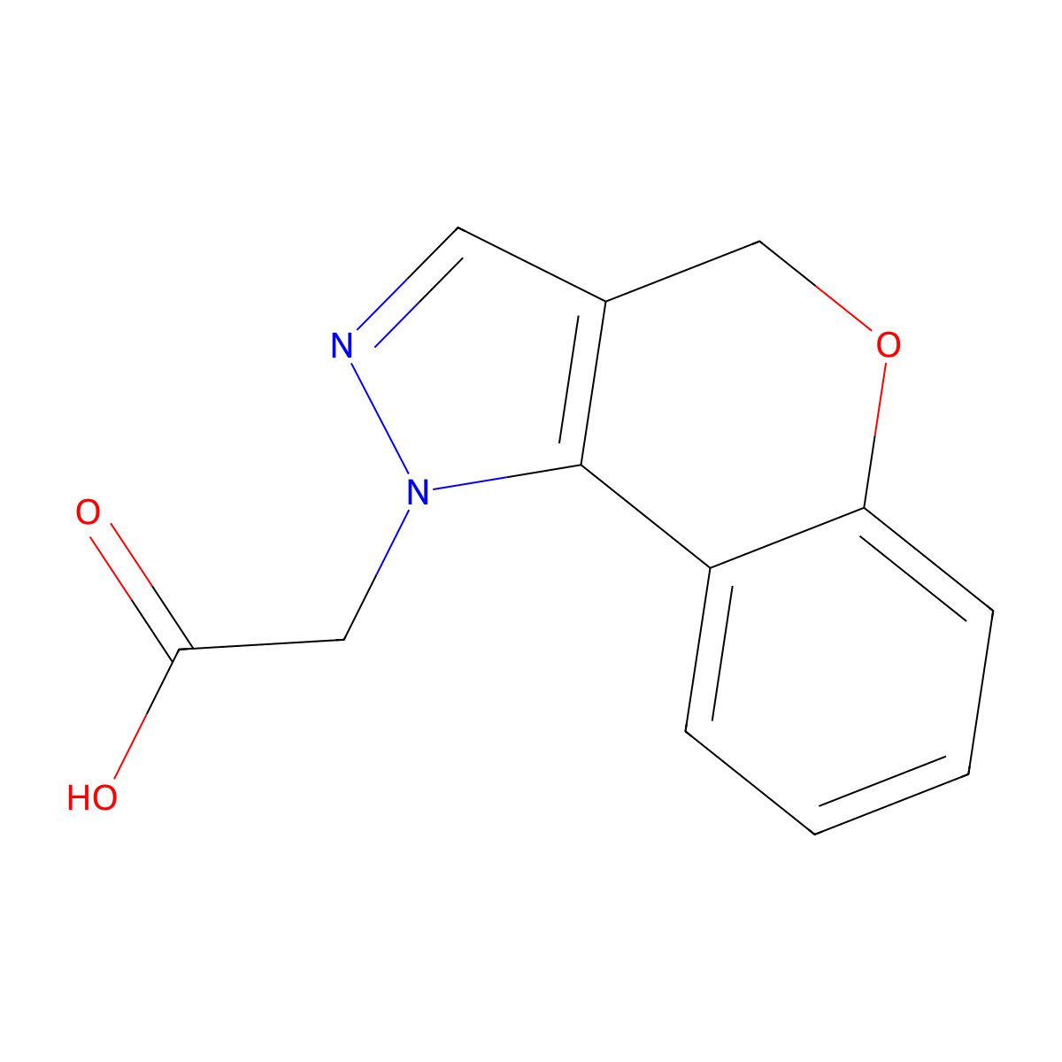 2-(Chromeno[4,3-c]pyrazol-1(4H)-yl)acetic acid molecular structure, CAS 1280694-94-1