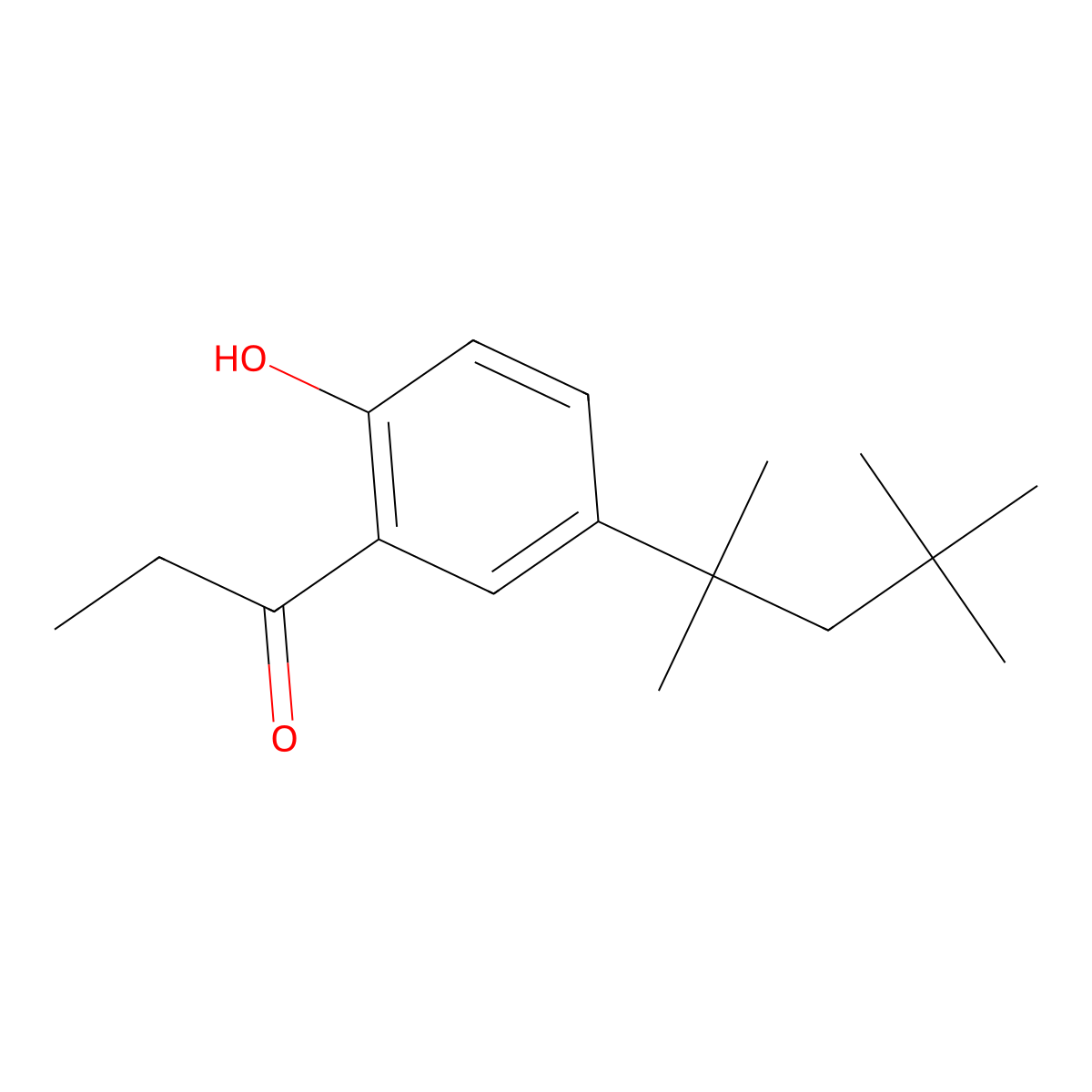 1-[2-Hydroxy-5-(2,4,4-trimethylpentan-2-yl)phenyl]propan-1-one molecular structure, CAS 1280695-01-3
