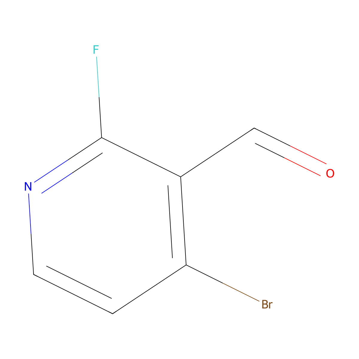 4-Bromo-2-fluoronicotinaldehyde molecular structure, CAS 128071-77-2