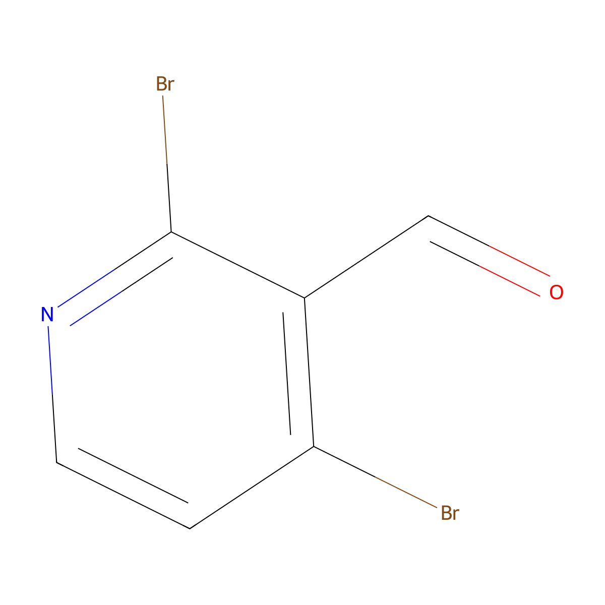 2,4-Dibromopyridine-3-carbaldehyde molecular structure, CAS 128071-91-0
