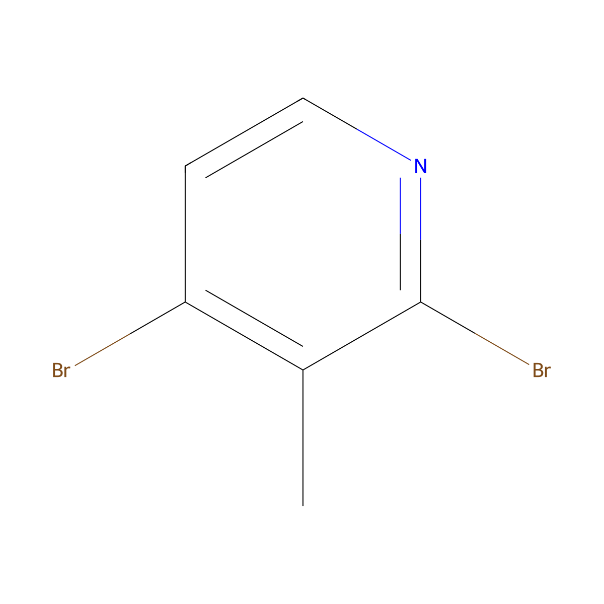 2,4-Dibromo-3-methylpyridine molecular structure, CAS 128071-93-2