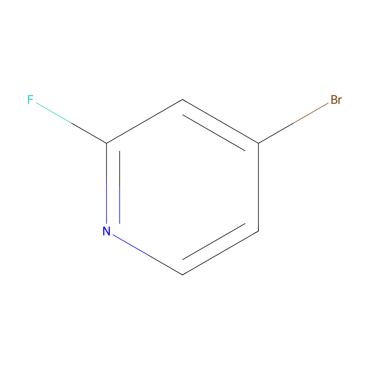 4-Bromo-2-fluoropyridine molecular structure, CAS 128071-98-7