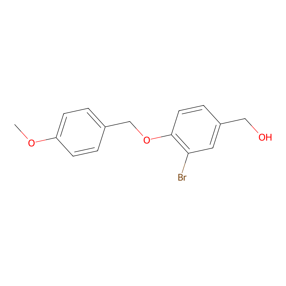 (3-Bromo-4-((4-methoxybenzyl)oxy)phenyl)methanol molecular structure, CAS 1280721-53-0