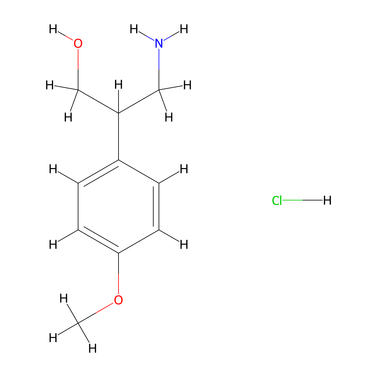 3-Amino-2-(4-methoxyphenyl)propan-1-ol hydrochloride molecular structure, CAS 1280721-66-5