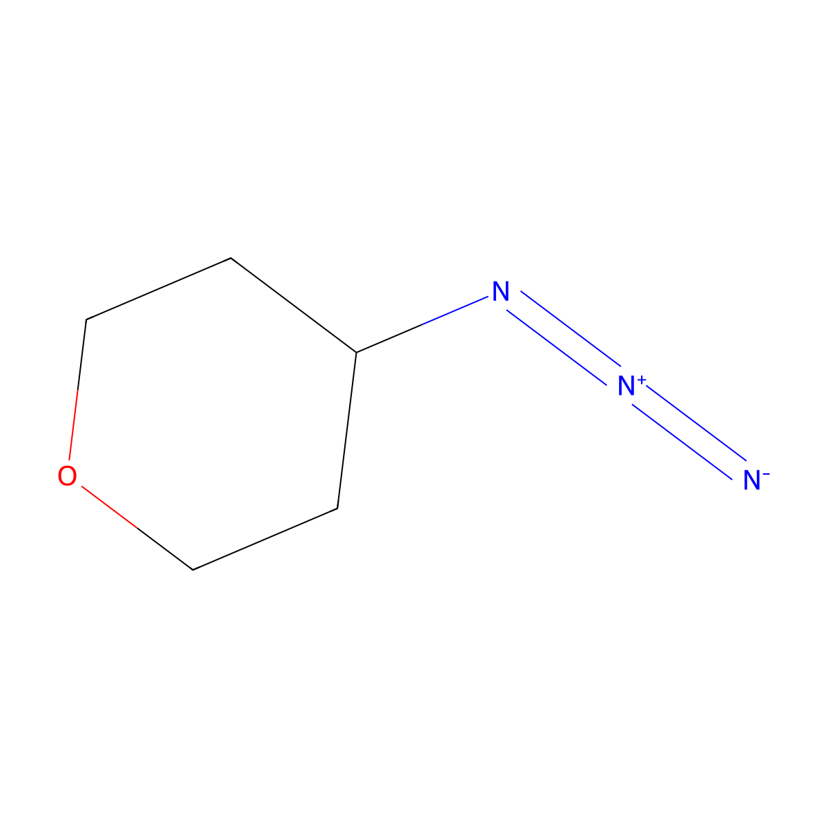 4-Azidooxane molecular structure, CAS 1280726-10-4