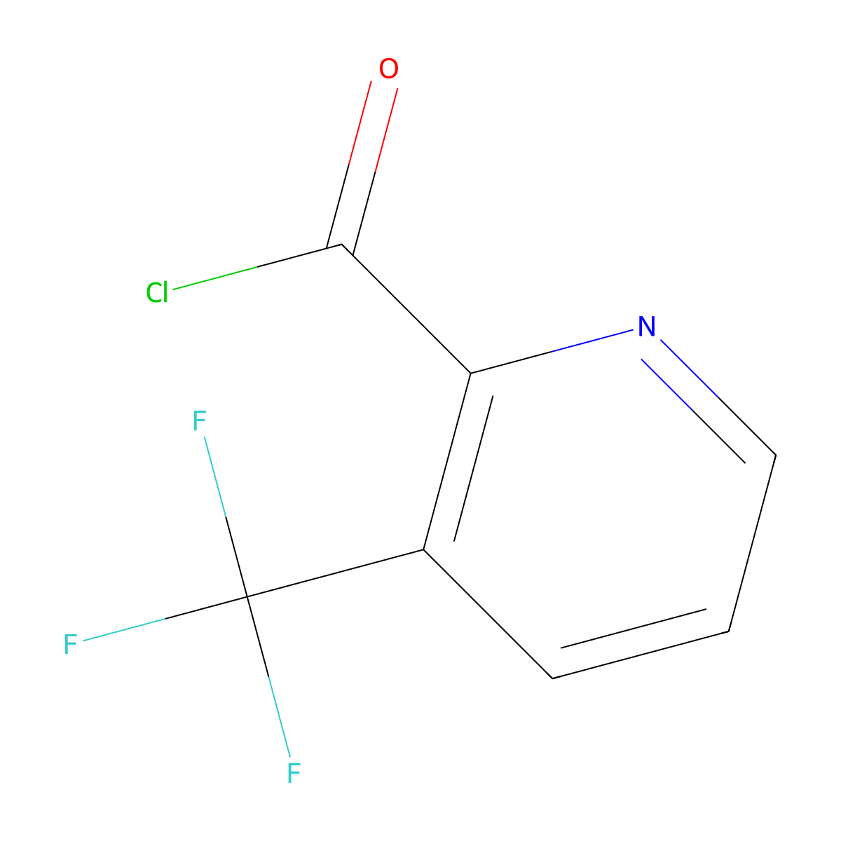 3-(Trifluoromethyl)pyridine-2-carbonyl chloride molecular structure, CAS 128073-04-1