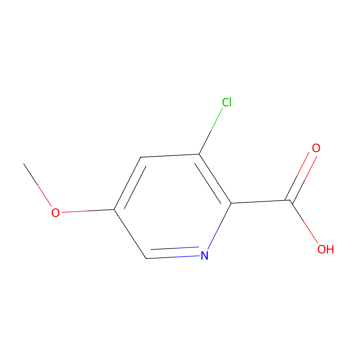 3-Chloro-5-methoxypicolinic acid molecular structure, CAS 128073-09-6