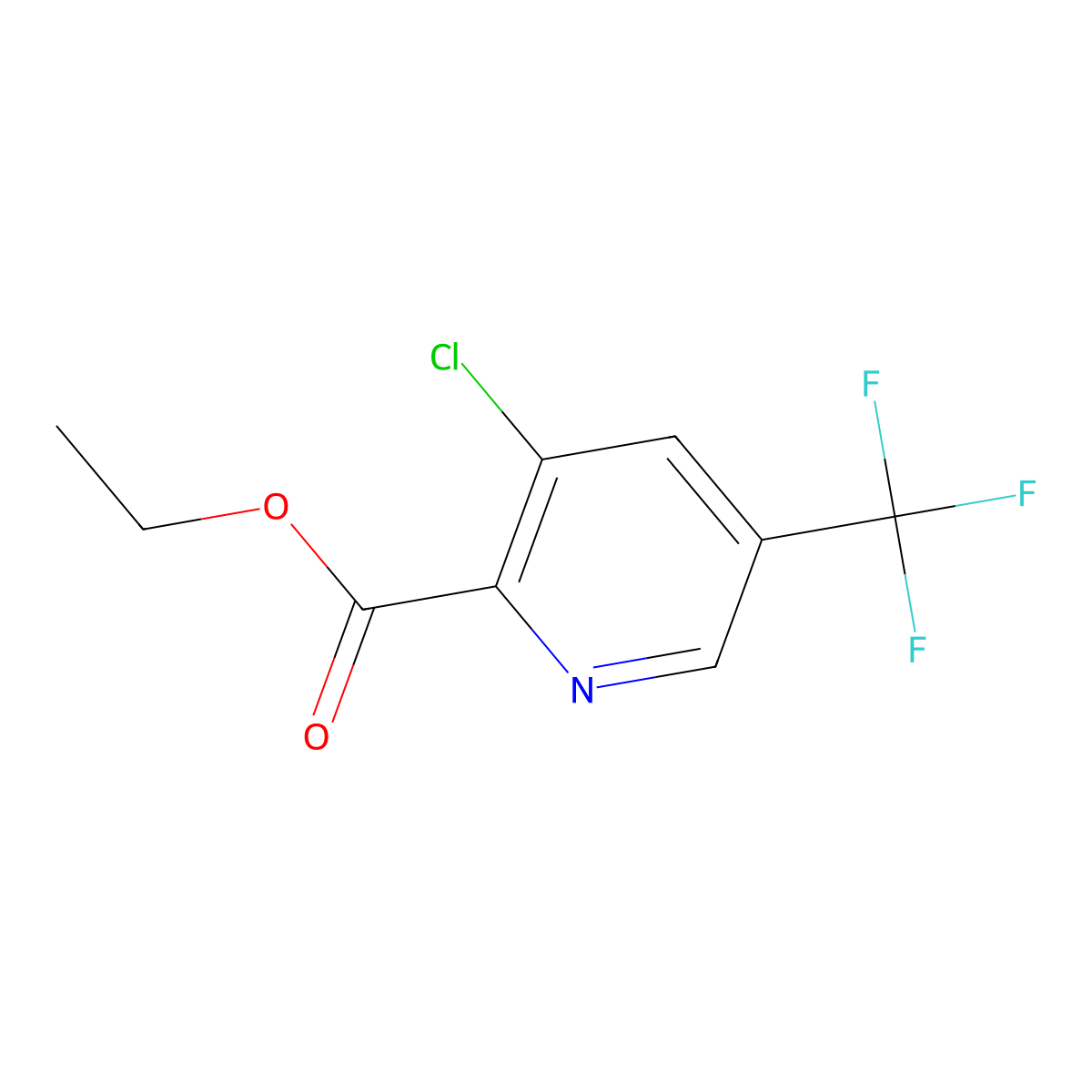 Ethyl 3-chloro-5-(trifluoromethyl)pyridine-2-carboxylate molecular structure, CAS 128073-16-5