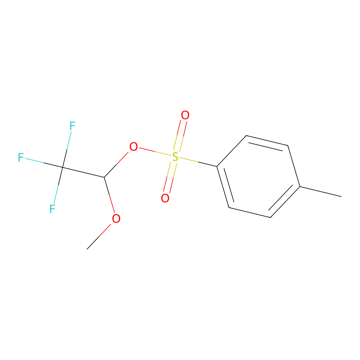 2,2,2-Trifluoro-1-methoxyethyl 4-methylbenzene-1-sulfonate molecular structure, CAS 128074-93-1
