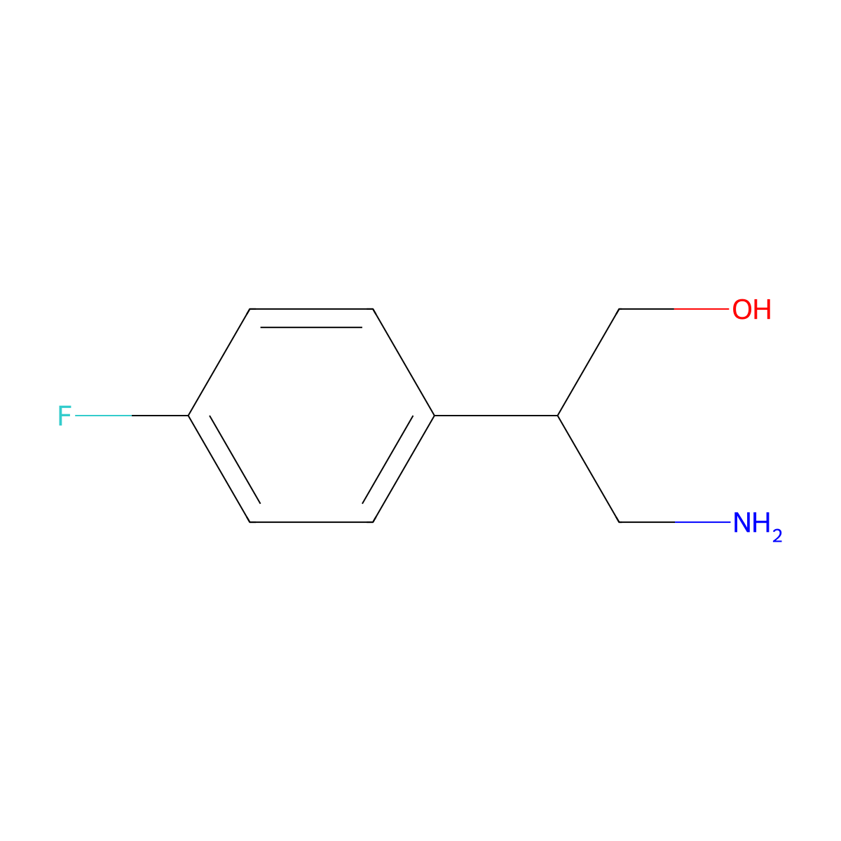 3-Amino-2-(4-fluorophenyl)propan-1-ol molecular structure, CAS 1280777-27-6