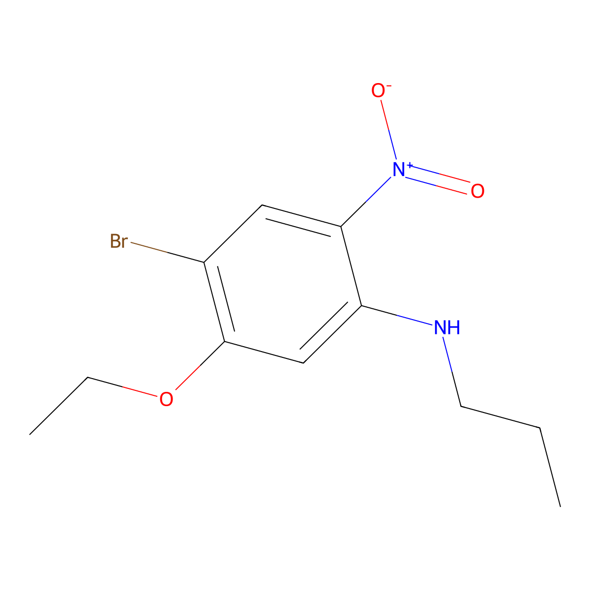 4-Bromo-5-ethoxy-2-nitro-N-propylaniline molecular structure, CAS 1280786-62-0