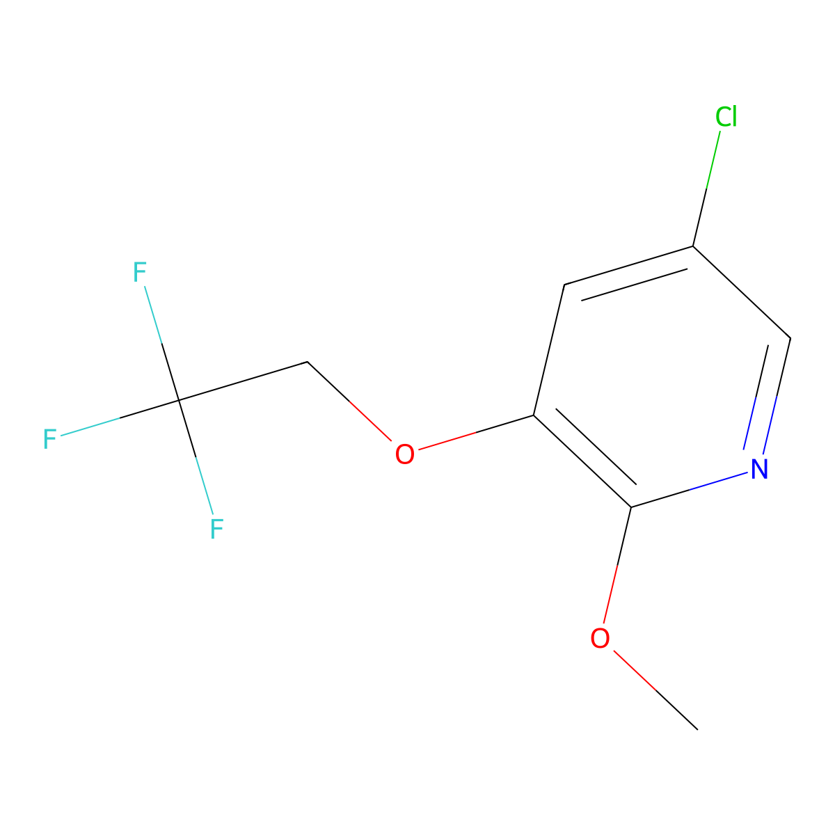 5-Chloro-2-methoxy-3-(2,2,2-trifluoroethoxy)pyridine molecular structure, CAS 1280786-68-6