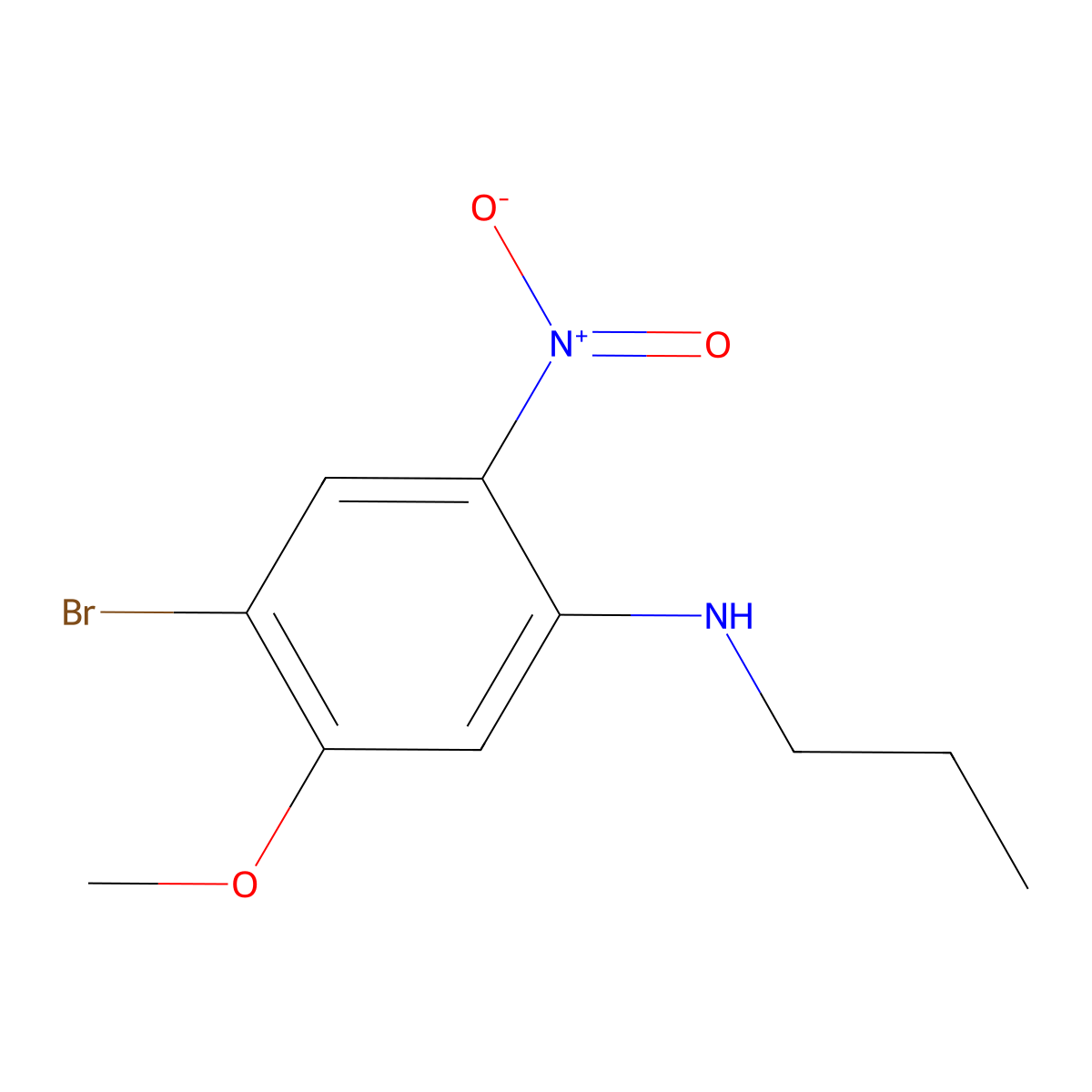 4-Bromo-5-methoxy-2-nitro-N-propylaniline molecular structure, CAS 1280786-69-7