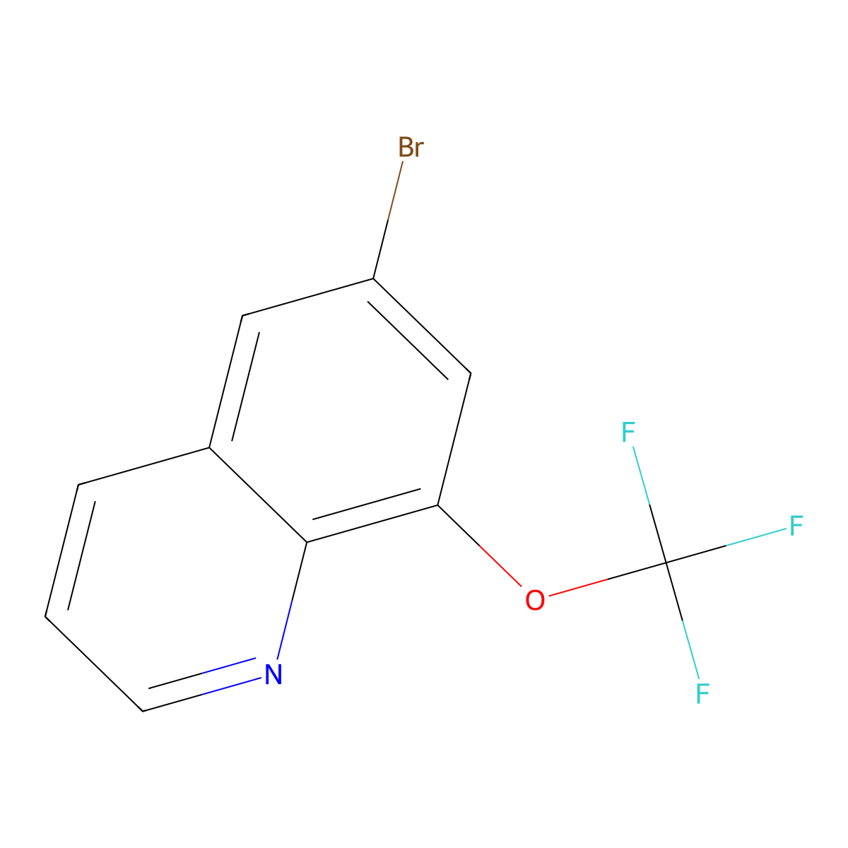 6-Bromo-8-(trifluoromethoxy)quinoline molecular structure, CAS 1280786-71-1