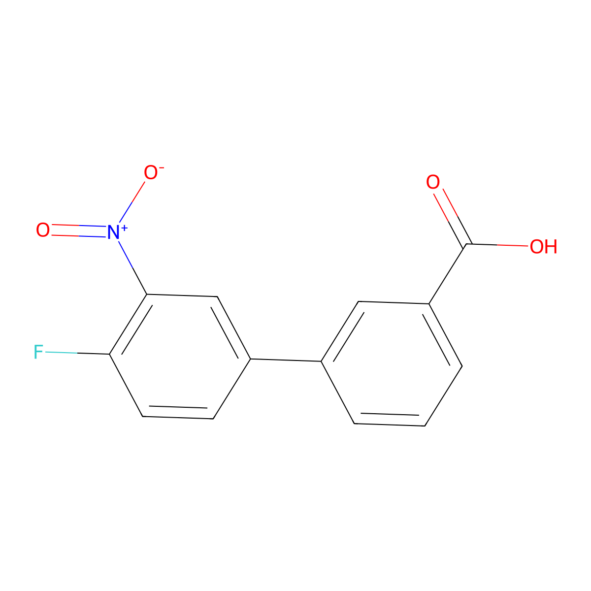 4'-Fluoro-3'-nitrobiphenyl-3-carboxylic acid molecular structure, CAS 1280786-72-2