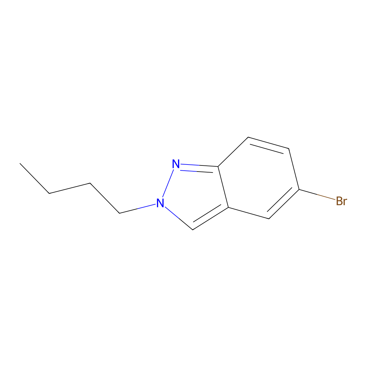 5-Bromo-2-butyl-2H-indazole molecular structure, CAS 1280786-75-5