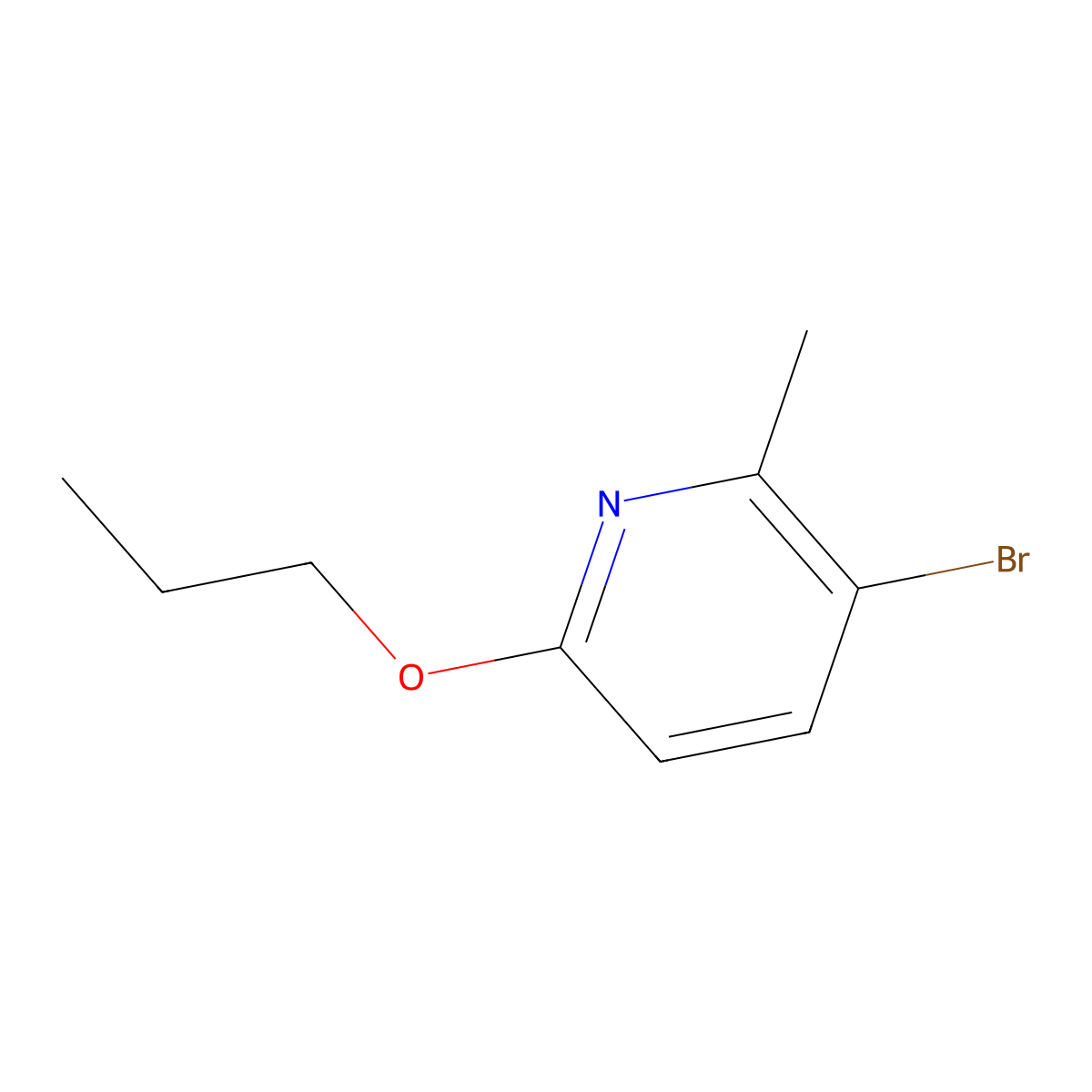 3-Bromo-2-methyl-6-propoxypyridine molecular structure, CAS 1280786-78-8