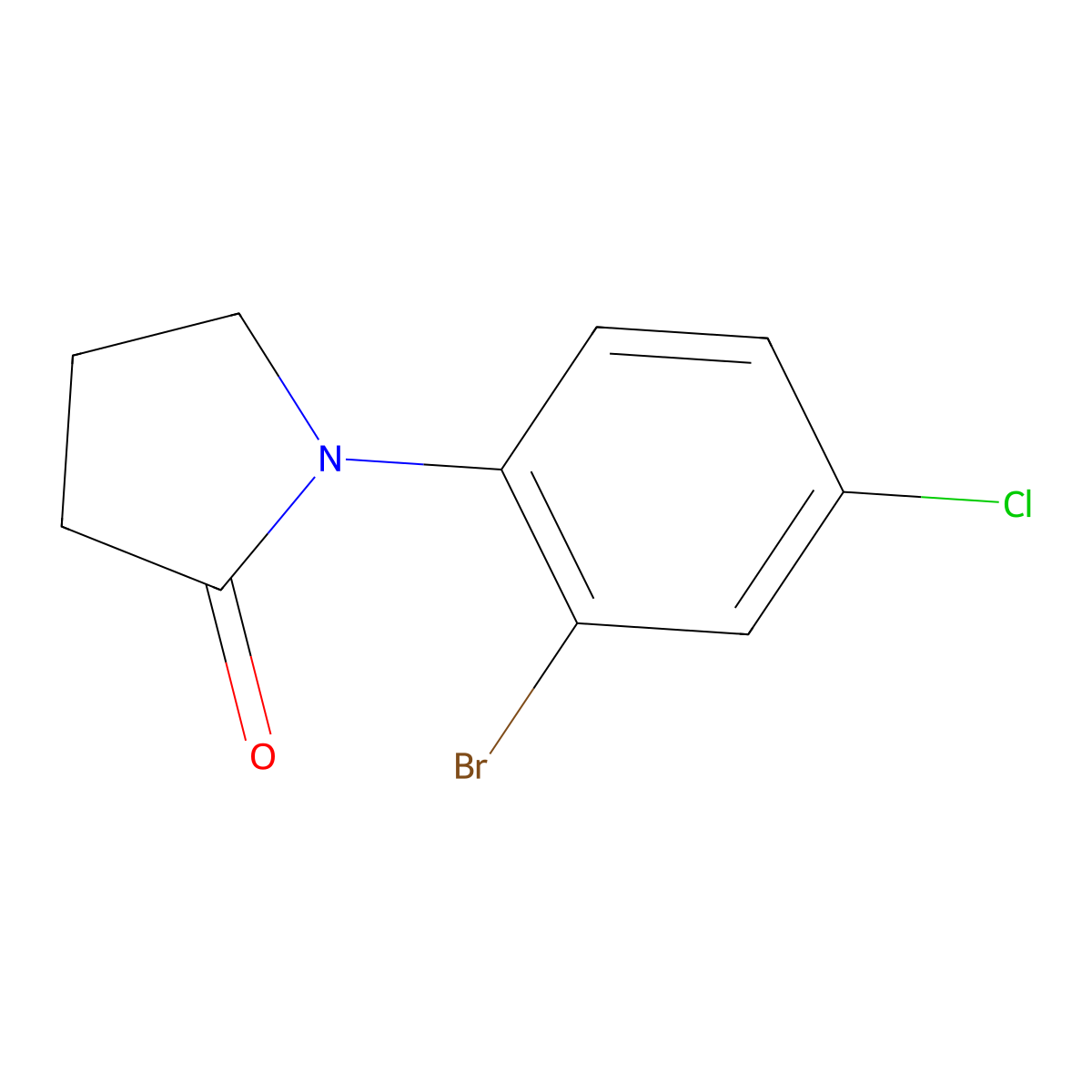 1-(2-Bromo-4-chlorophenyl)pyrrolidin-2-one molecular structure, CAS 1280786-79-9