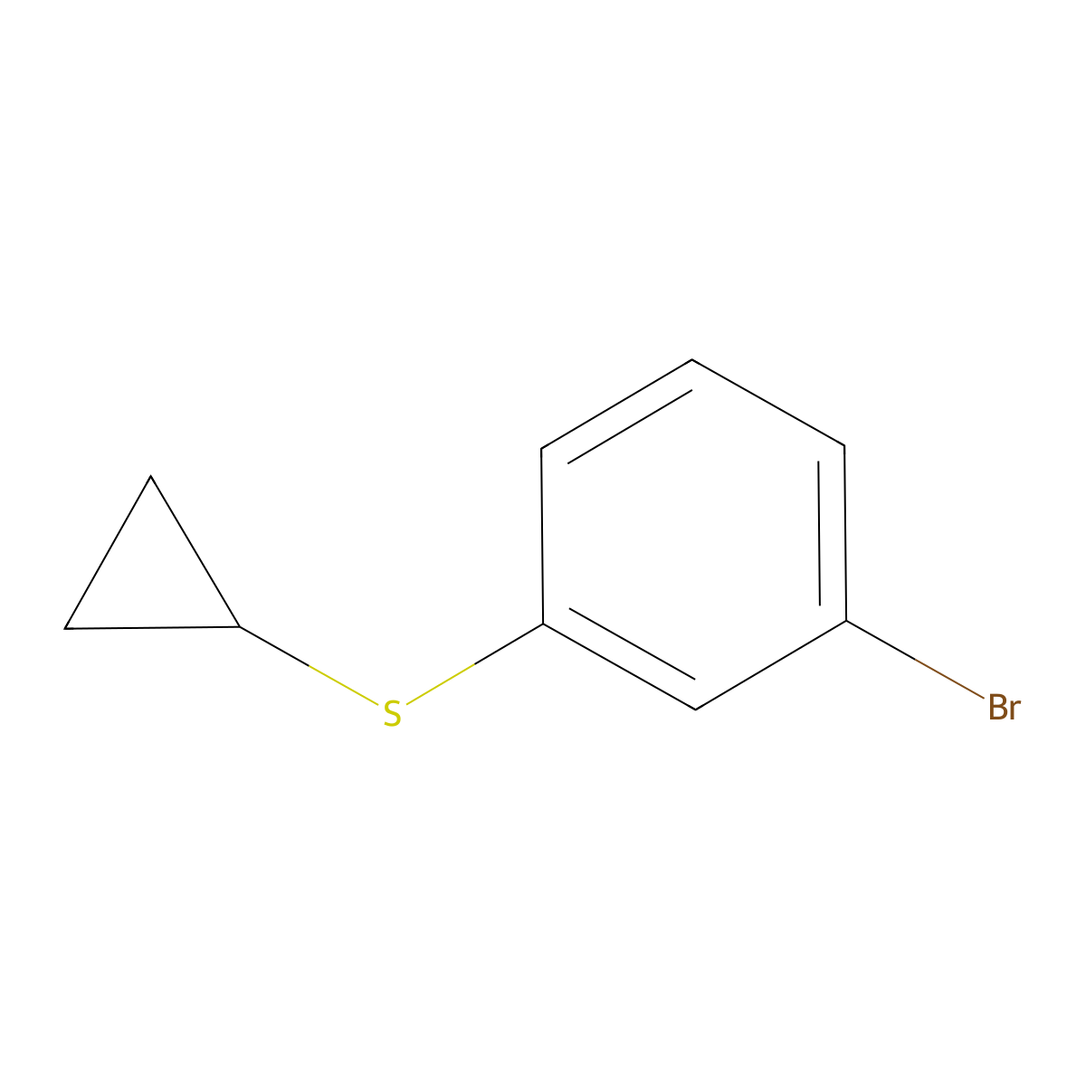 1-Bromo-3-cyclopropylthiobenzene molecular structure, CAS 1280786-81-3