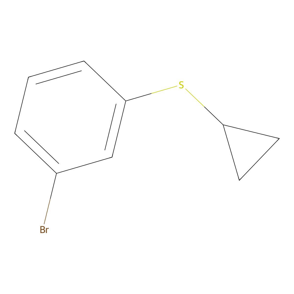 1-Bromo-3-cyclopropylthiobenzene molecular structure, CAS 1280786-81-3