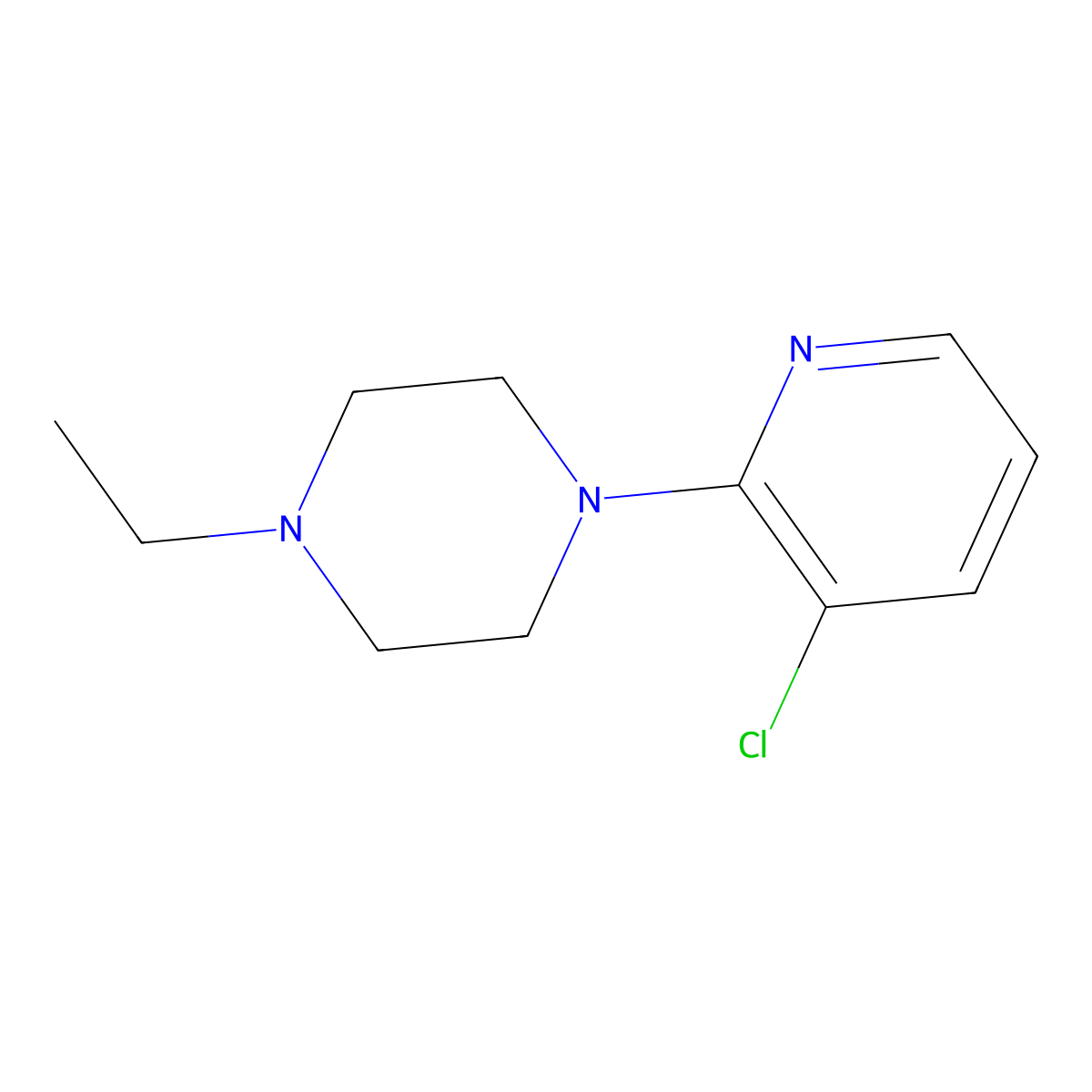 1-(3-Chloropyridin-2-yl)-4-ethylpiperazine molecular structure, CAS 1280786-84-6