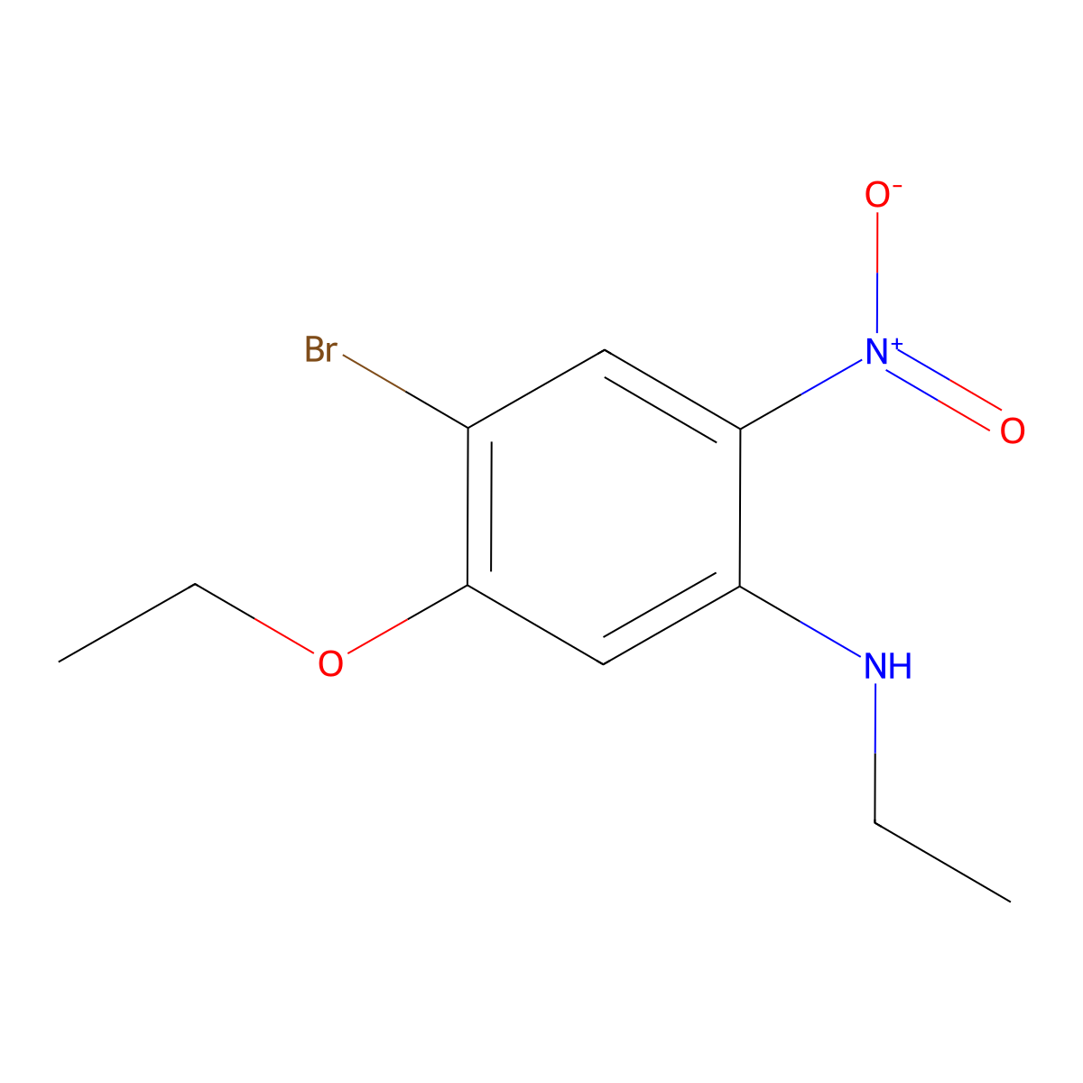4-Bromo-5-ethoxy-N-ethyl-2-nitroaniline molecular structure, CAS 1280786-88-0