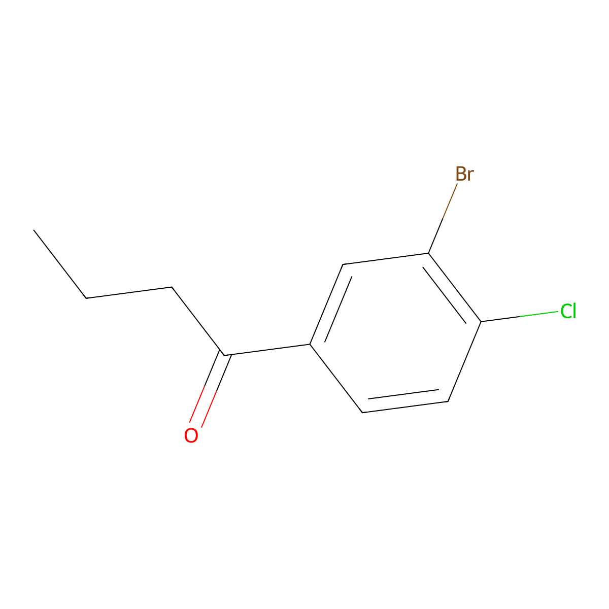 1-(3-Bromo-4-chlorophenyl)butan-1-one molecular structure, CAS 1280786-91-5