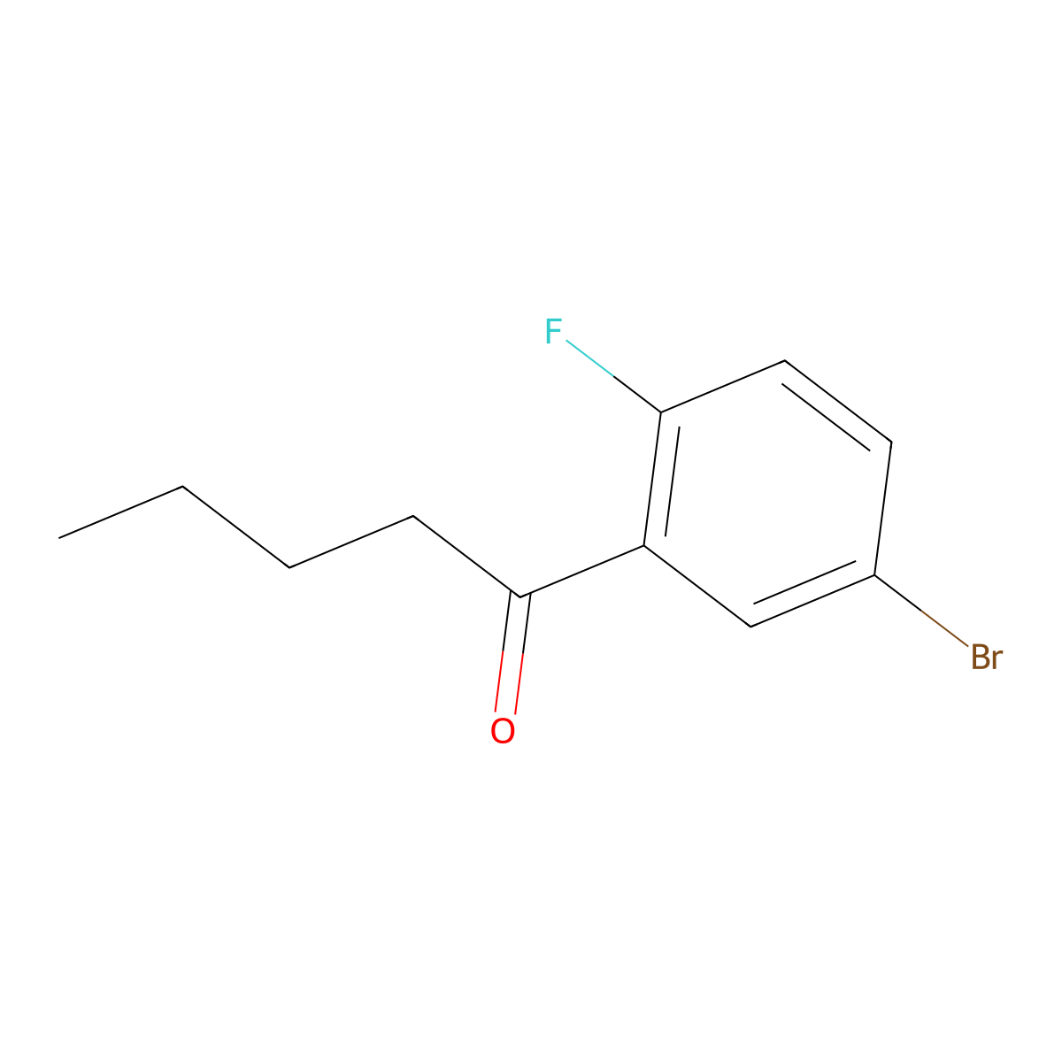 1-(5-Bromo-2-fluorophenyl)pentan-1-one molecular structure, CAS 1280786-93-7