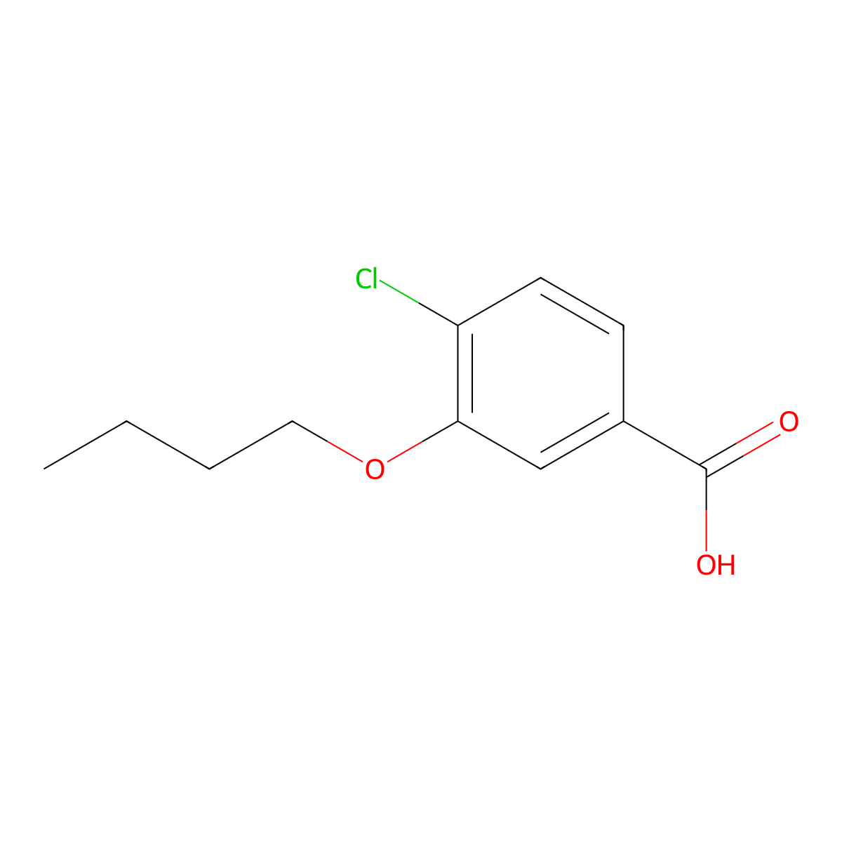 3-Butoxy-4-chlorobenzoic acid molecular structure, CAS 1280786-97-1