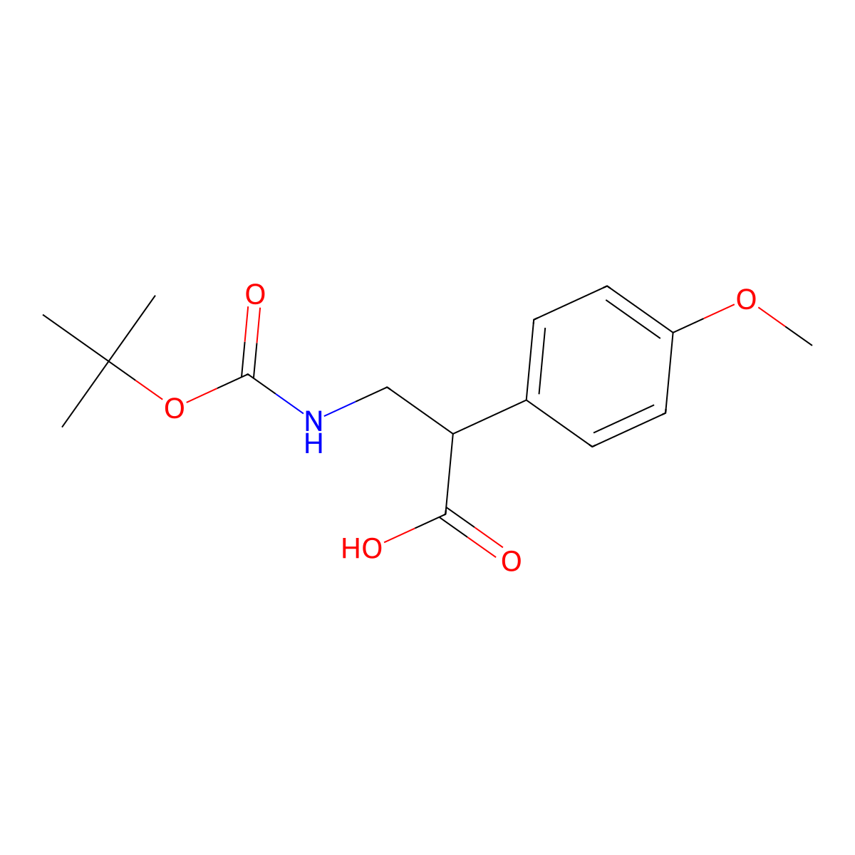 (S)-3-tert-Butoxycarbonylamino-2-(4-methoxy-phenyl)-propionic molecular structure, CAS 1280787-10-1
