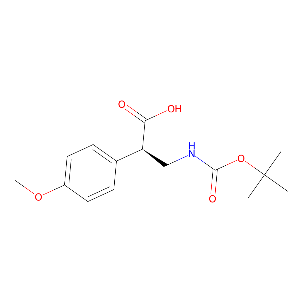 (S)-3-tert-Butoxycarbonylamino-2-(4-methoxy-phenyl)-propionic molecular structure, CAS 1280787-10-1