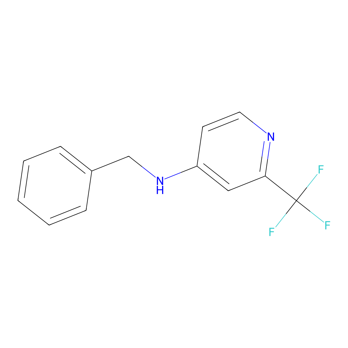N-benzyl-2-(trifluoromethyl)pyridin-4-amine molecular structure, CAS 1280787-28-1